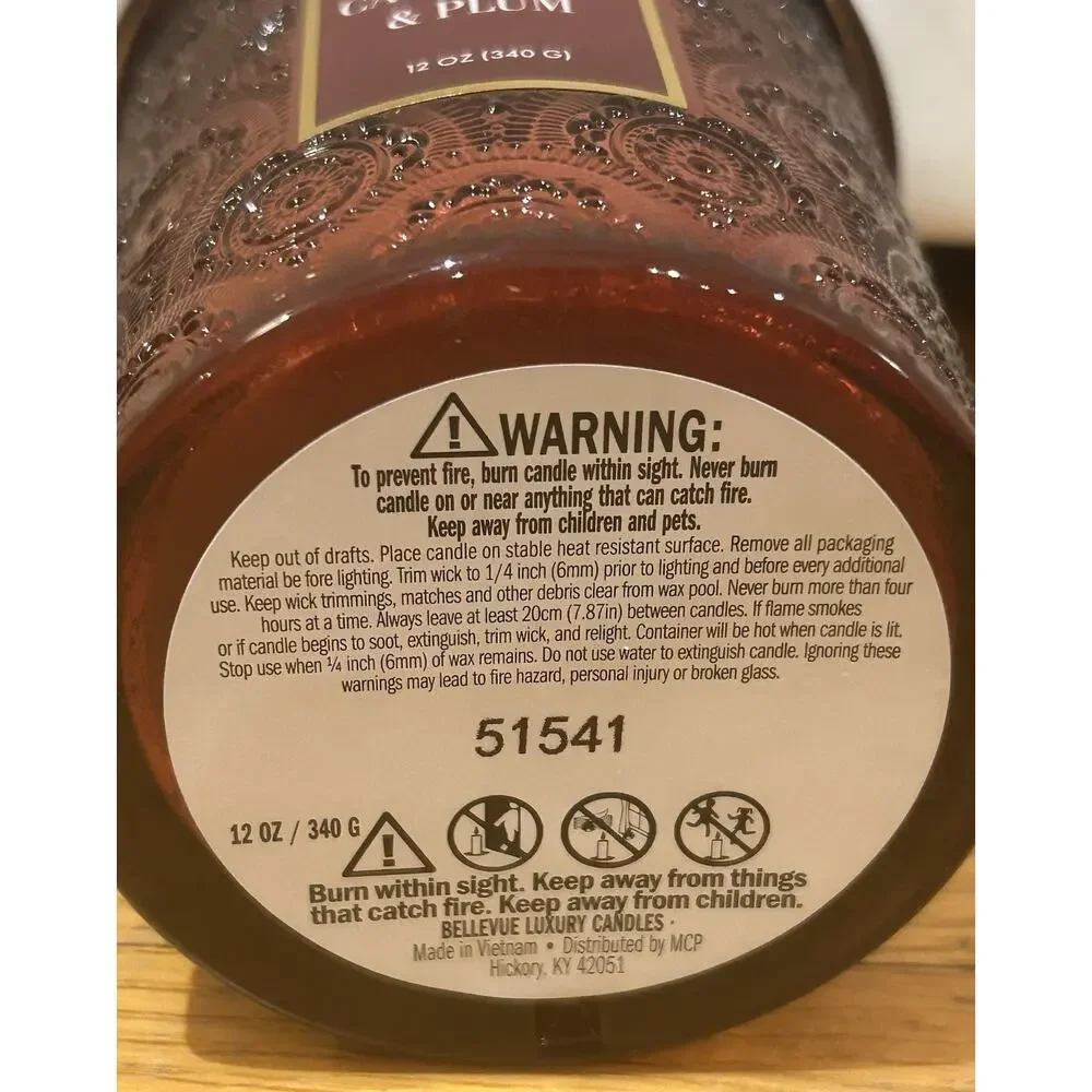 New Bellevue Cardamom & Plum 12 oz Candle